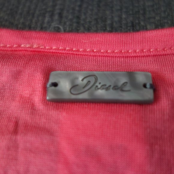 Diesel Pink 100% Lycocell Long Sleeve T-Shirt Size S - Picture 3 of 11